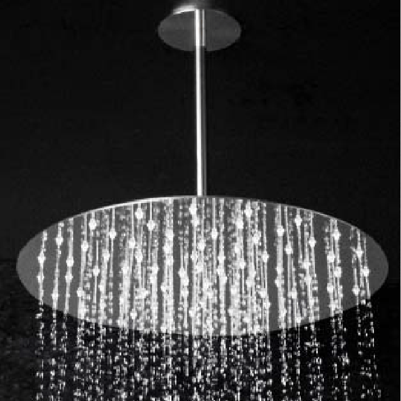 RAIN THERAPY RT PS ZI-35501 8 INCH WALL MOUNTED ROUND SHOWER HEAD WITH 10 INCH SHOWER ARM