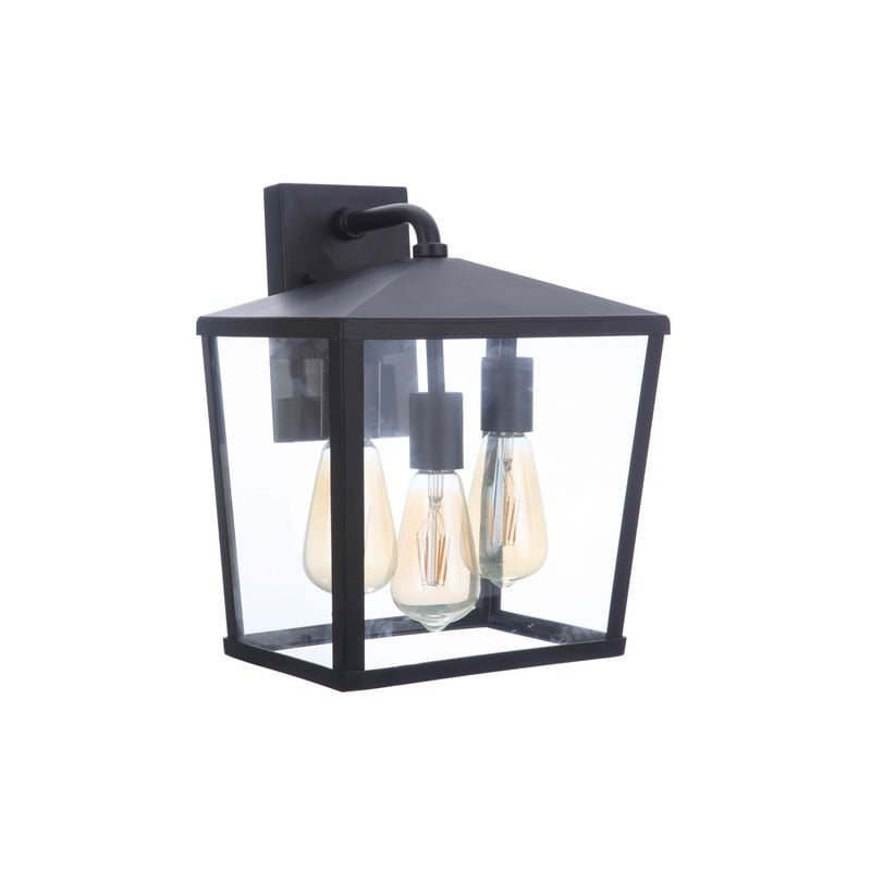 CRAFTMADE ZA4624-MN OLSEN 10 1/2 INCH 3 LIGHTS WALL MOUNT OUTDOOR LANTERN LIGHT - MIDNIGHT