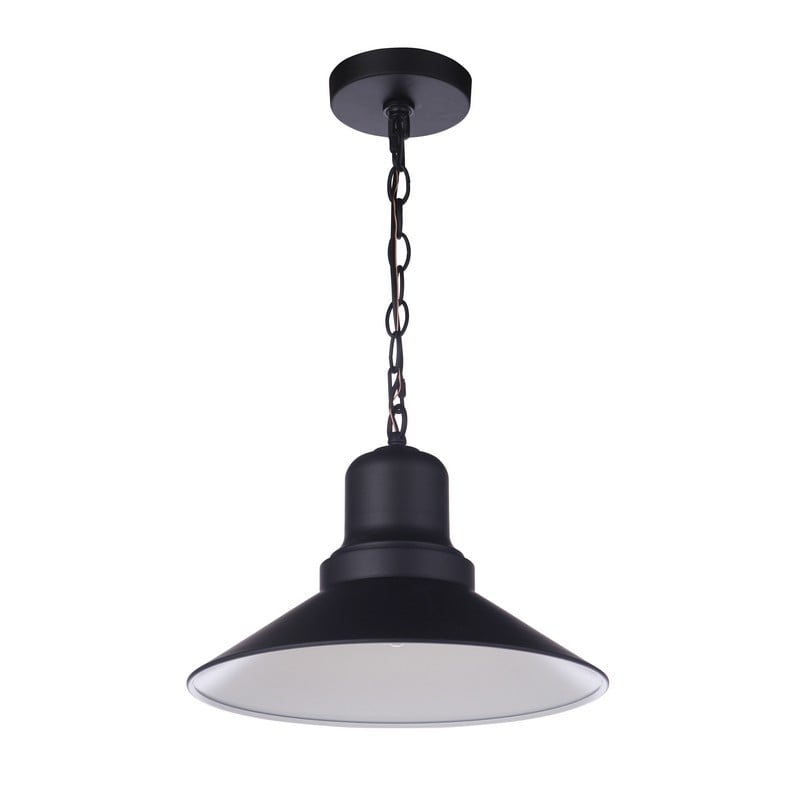 CRAFTMADE ZA5411-MN SINGLETON 14 INCH 1 LIGHT CHAIN HUNG OUTDOOR PENDANT LIGHT - MIDNIGHT