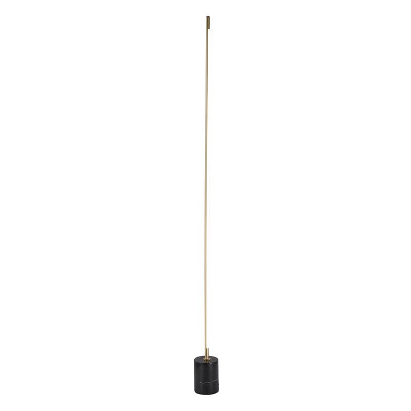 BETHEL INTERNATIONAL FT82F60BR 6 3/4 INCH TRANSITIONAL 1 LIGHT LED FLOOR LAMPS - BRASS AND BLACK