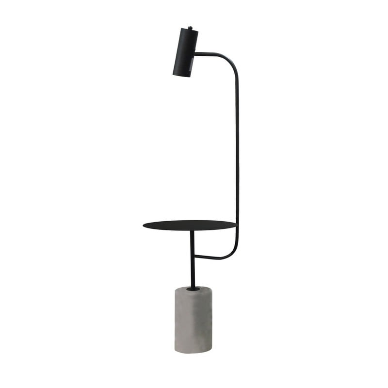 BETHEL INTERNATIONAL MFL45PQ-BK 16 1/2 INCH MODERN 1 LIGHT FLOOR LAMPS - MATTE BLACK