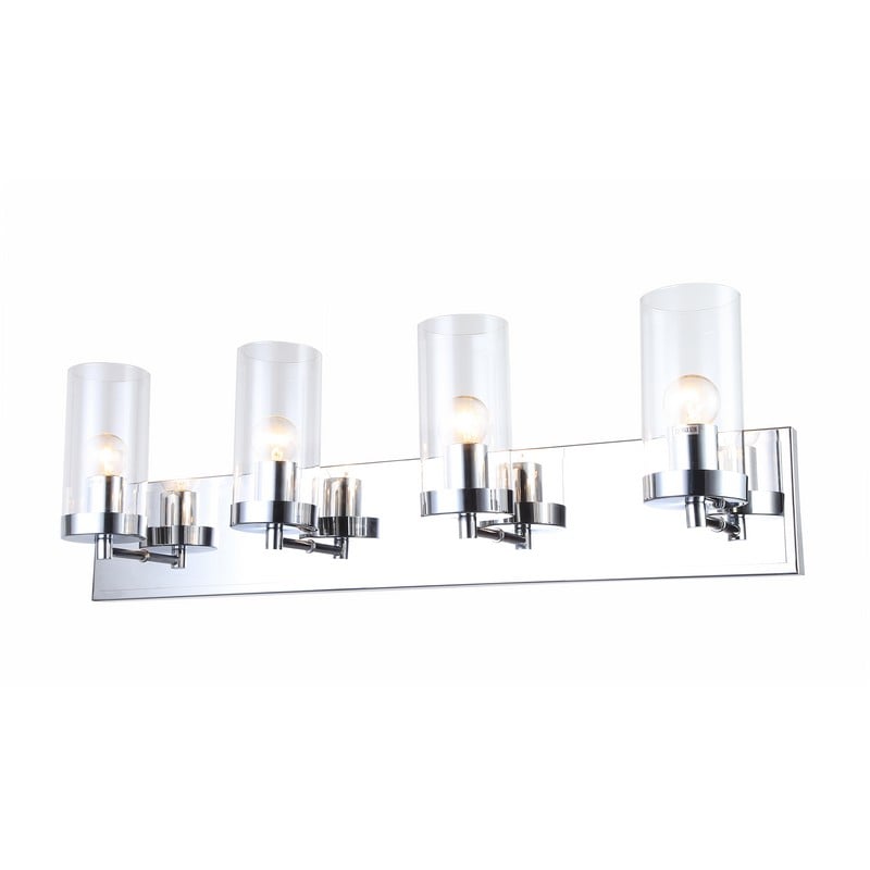 BETHEL INTERNATIONAL ZP120 28 3/4 INCH MODERN 5+ LIGHT WALL SCONCES - CHROME