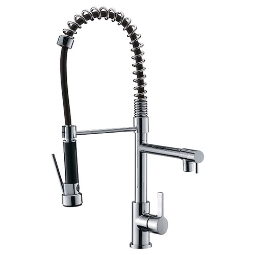 DAKOTA SINKS DSF-27KCO00 SIGNATURE 27 INCH SINGLE HOLE PULL-DOWN PRE-RINSE SPRING KITCHEN FAUCET WITH 2 FUNCTION SPRAY HEAD AND POT FILLER