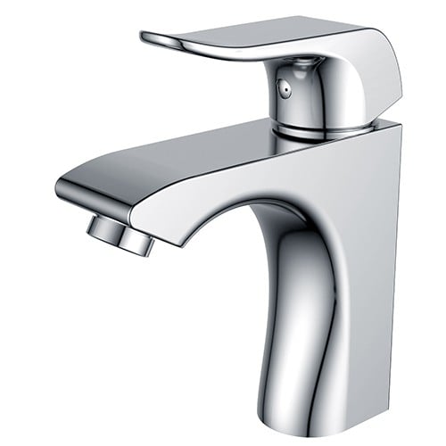 DAKOTA SINKS DSF-38BSH01 SAMANTHA 6 1/2 INCH DECK MOUNT BATHROOM FAUCET WITH PUSH POP-UP DRAIN