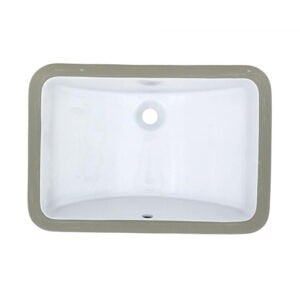 DAKOTA SINKS US-1812 BUILDERS UNIVERSAL SERIES 20 5/8 INCH PORCELAIN UNDERMOUNT RECTANGLE BATHROOM SINK