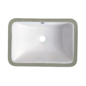 DAKOTA SINKS US-1812W-ADA BUILDERS UNIVERSAL SERIES 20 1/8 INCH ADA COMPLAINT PORCELAIN UNDERMOUNT RECTANGLE BATHROOM SINK - WHITE