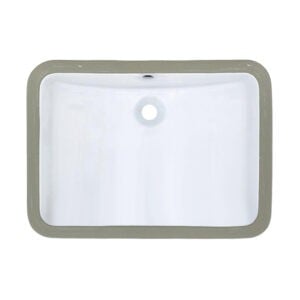 DAKOTA SINKS US-1813W-ADA BUILDERS UNIVERSAL SERIES 20 1/4 INCH ADA COMPLAINT PORCELAIN UNDERMOUNT RECTANGLE BATHROOM SINK - WHITE