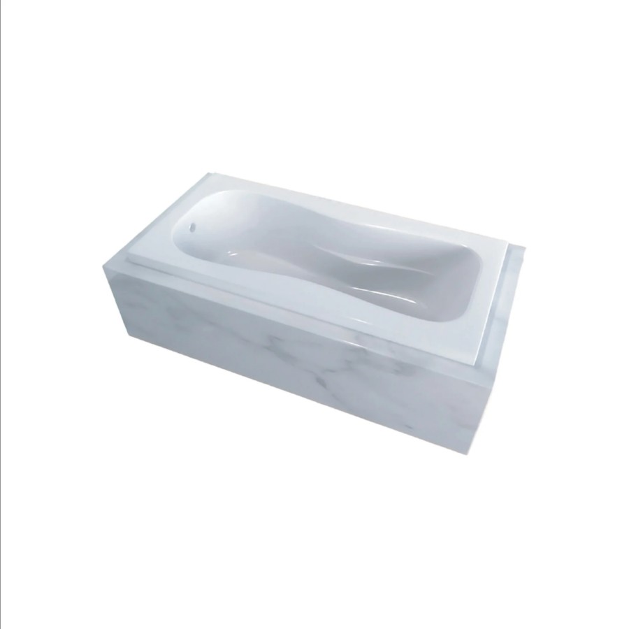 VALLEY ACRYLIC PRO6632DI PRO SIGNATURE 66 INCH ACRYLIC DROP-IN BATHTUB WITH CLASSIC SCULPTED INTERIOR AND MOLDED ARMRESTS