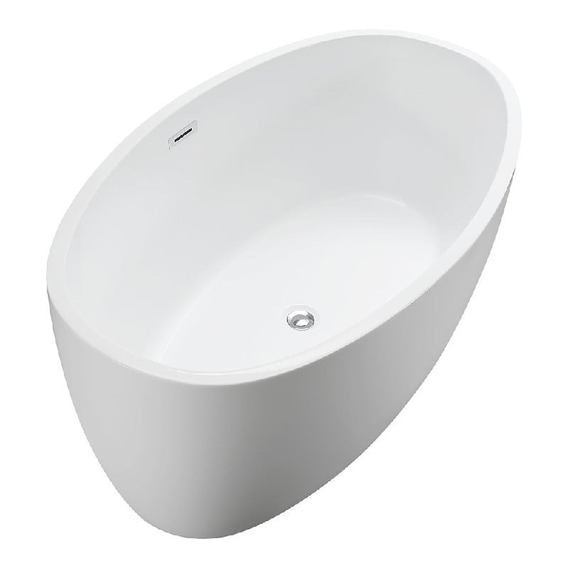 VANITY ART VA6834-M CHARTRES 58 1/2 INCH FREESTANDING ACRYLIC BATHTUB - WHITE