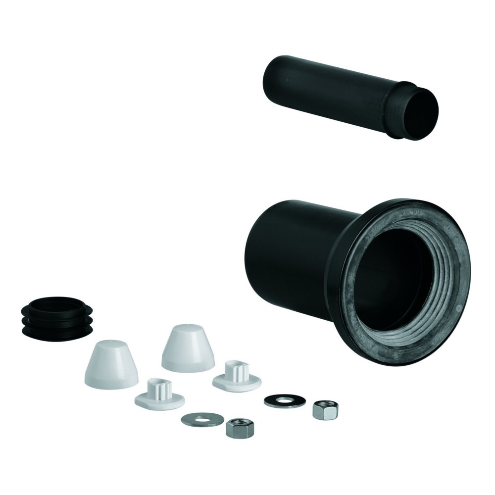 GROHE 37311K00 UNIVERSAL WALL CARRIER TOILET INLET AND OUTLET CONNECTING SET - BLACK