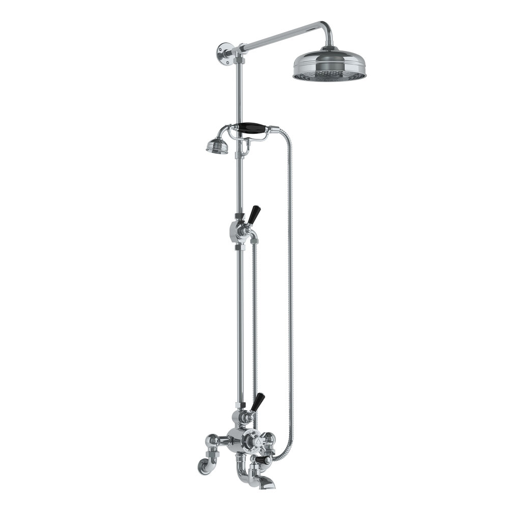 LEFROY BROOKS BL-8825/WM CLASSIC WALL MOUNT EXPOSED THERMOSTATIC TUB AND SHOWER SET