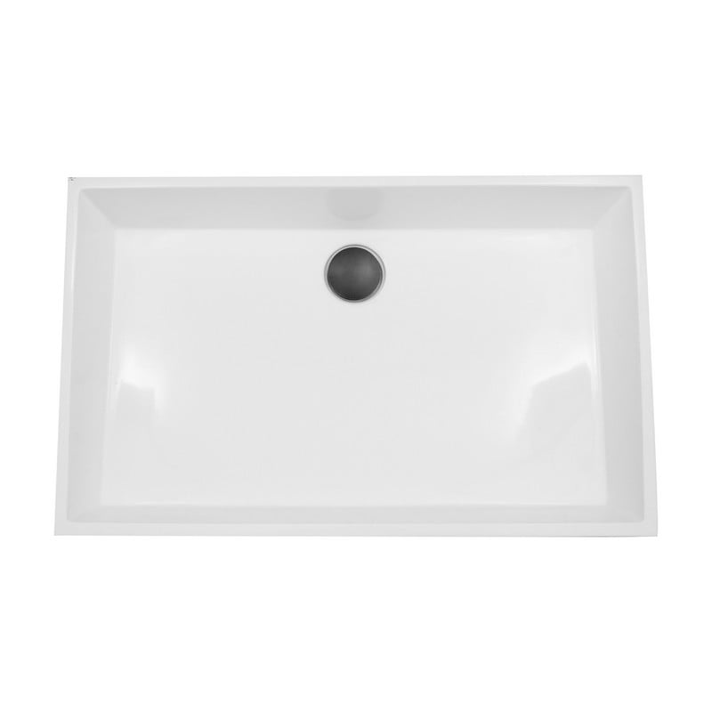 NANTUCKET SINKS NS-GSTR24 GLACIERSTONE 24 INCH RECTANGLE WHITE BATHROOM SINK