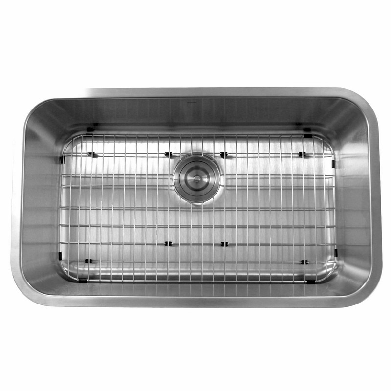NANTUCKET SINKS NS3018-10-16 SCONSET 30 INCH LARGE RECTANGLE SINGLE BOWL UNDERMOUNT STAINLESS STEEL KITCHEN SINK
