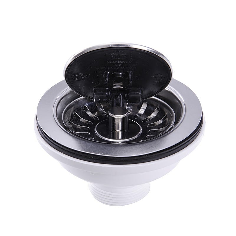 NANTUCKET NS35LCC-CH PREMIUM KITCHEN CHROME FLIP TOP CRUMB CUP INCH KITCHEN DRAIN