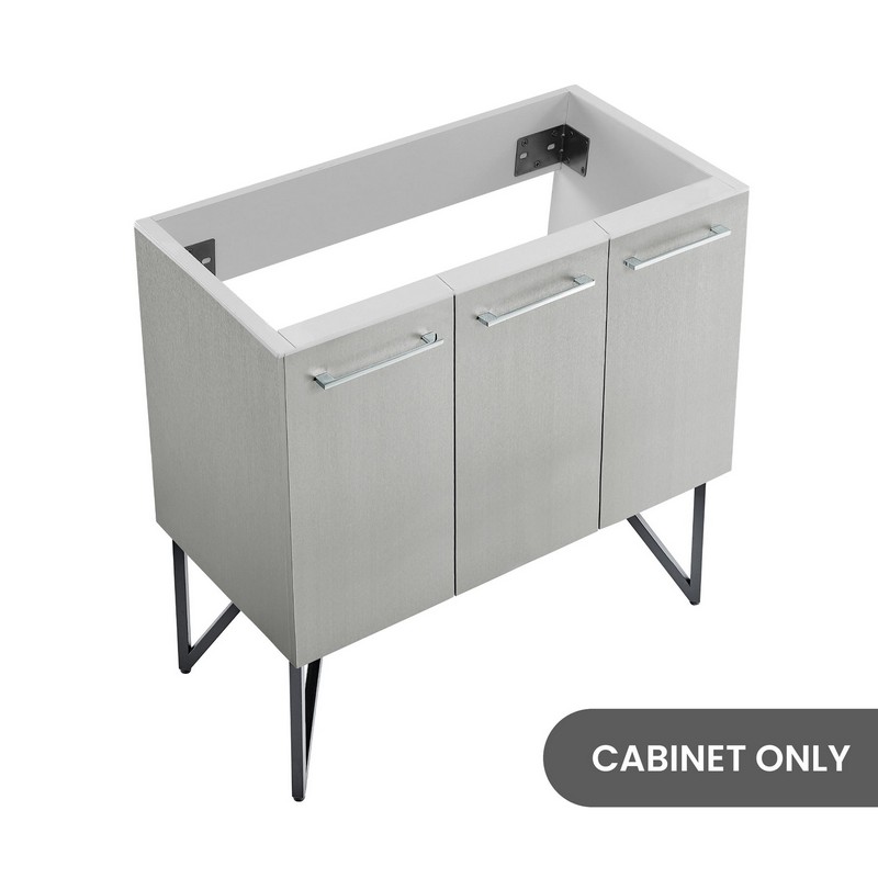 SWISS MADISON SM-BV233-C ANNECY 35 INCH BATH VANITY CABINET ONLY - BRUSHED GREY
