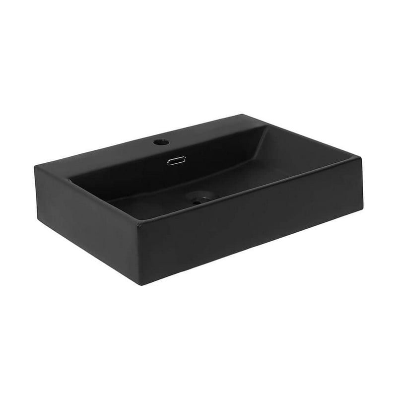 SWISS MADISON SM-WS332 CLAIRE 23 5/8 INCH RECTANGULAR WALL MOUNT BATHROOM SINK