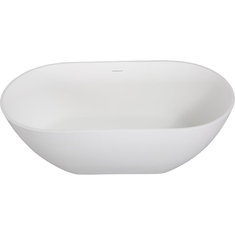 BATHIN W157367108 68 7/8 X 29 1/2 INCH SOLID SURFACE FREESTANDING BATHTUB - WHITE