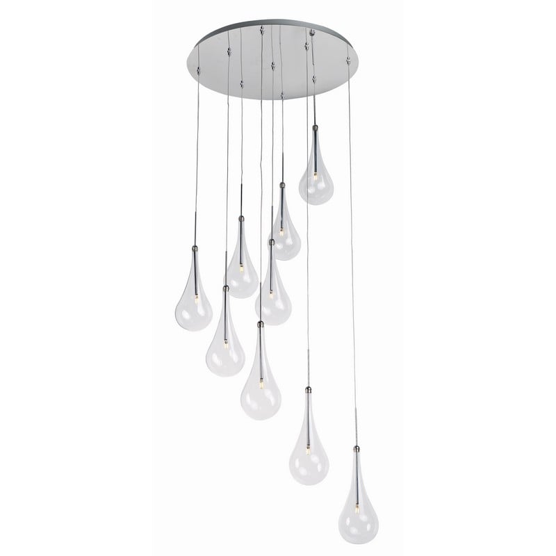 ET2 E20515-18PC LARMES 22 3/4 INCH LED CEILING-MOUNT PENDANT LIGHT - POLISHED CHROME