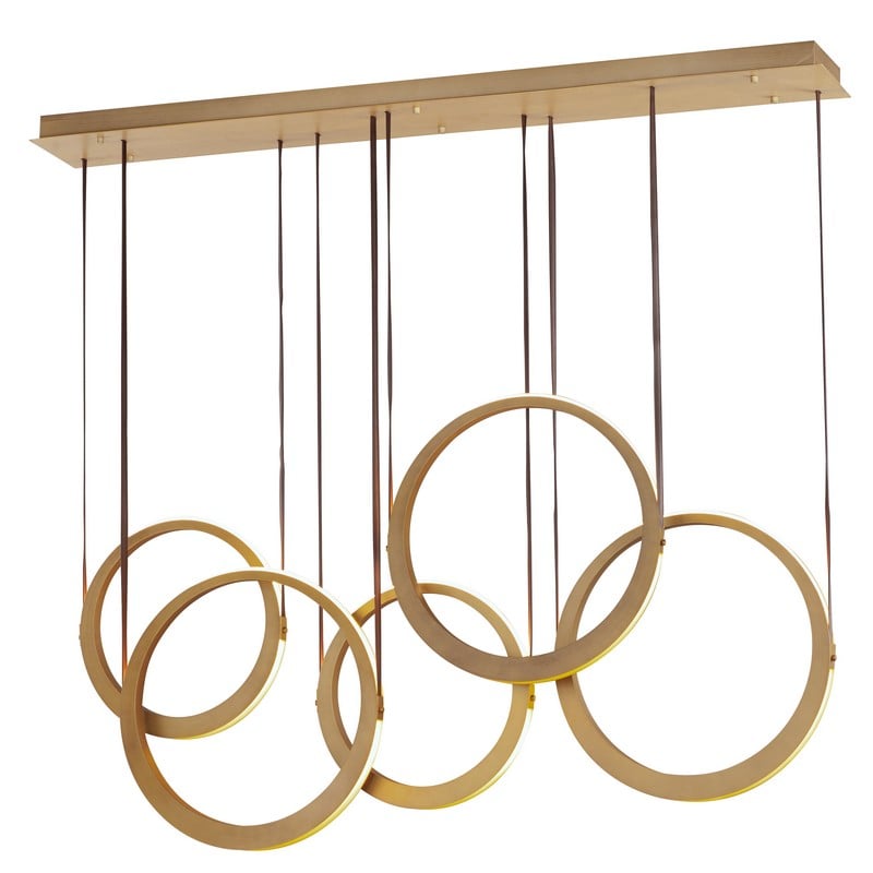 ET2 E24085-NAB TETHER 59 INCH LED CEILING-MOUNT PENDANT LIGHT - NATURAL AGED BRASS