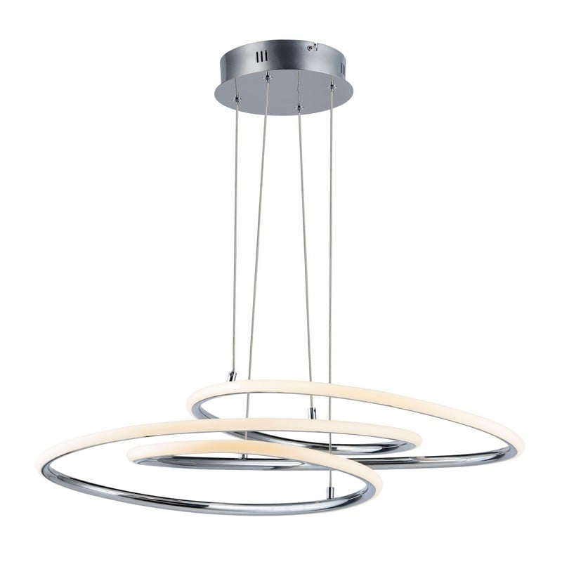 ET2 E24132-PC COASTER 20 1/4 INCH LED CEILING-MOUNT PENDANT LIGHT - POLISHED CHROME