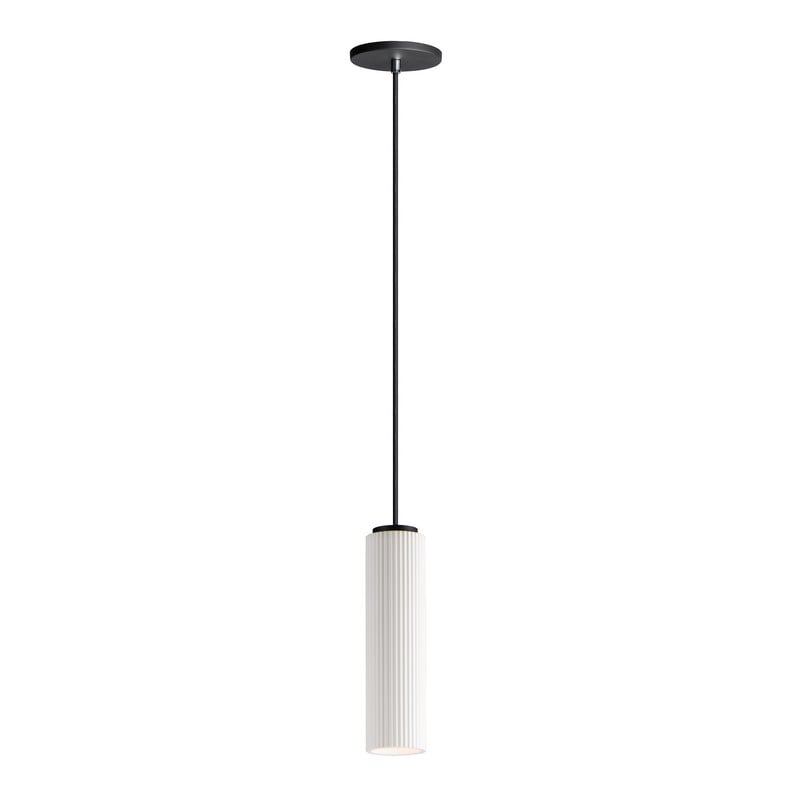 ET2 E25038-WTBK PLEAT 3 1/4 INCH LED CEILING-MOUNT PENDANT LIGHT - BLACK