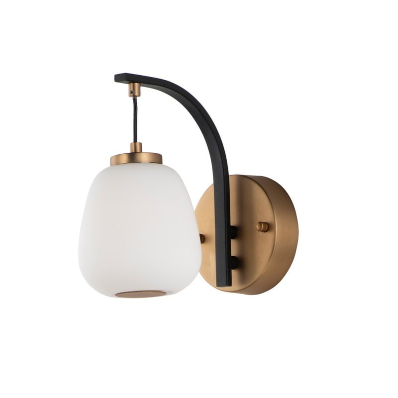 ET2 E25060-92BKGLD SOJI 9 INCH LED WALL-MOUNT WALL SCONCES - BLACK AND GOLD