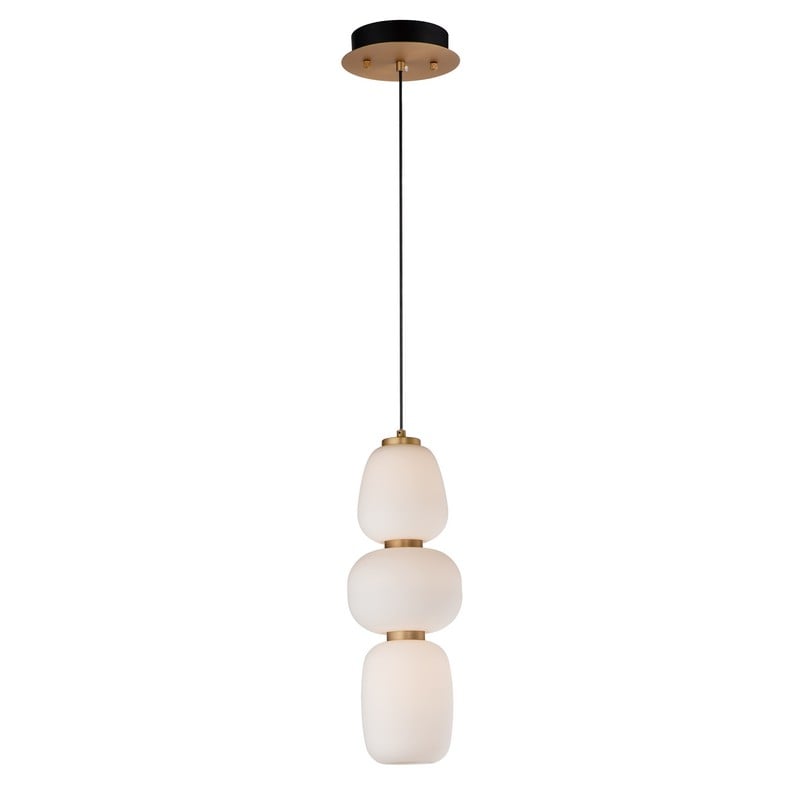 ET2 E25067-92BKGLD SOJI 6 INCH LED CEILING-MOUNT PENDANT LIGHT - BLACK AND GOLD