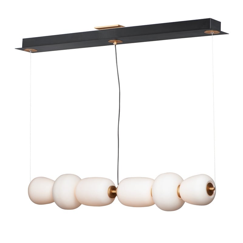 ET2 E25068-92BKGLD SOJI 39 1/2 INCH LED CEILING-MOUNT PENDANT LIGHT - BLACK AND GOLD