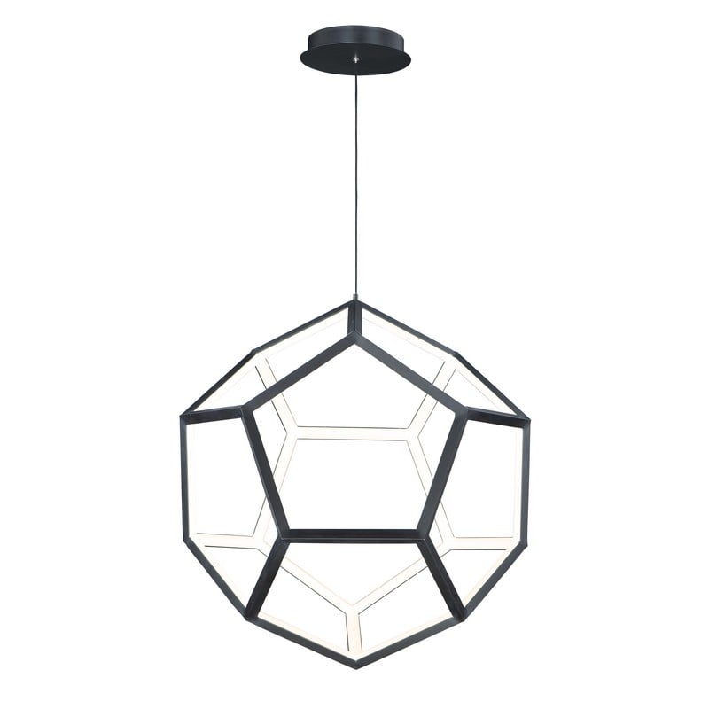 ET2 E25104-BK PENTA 22 INCH LED CEILING-MOUNT PENDANT LIGHT - BLACK