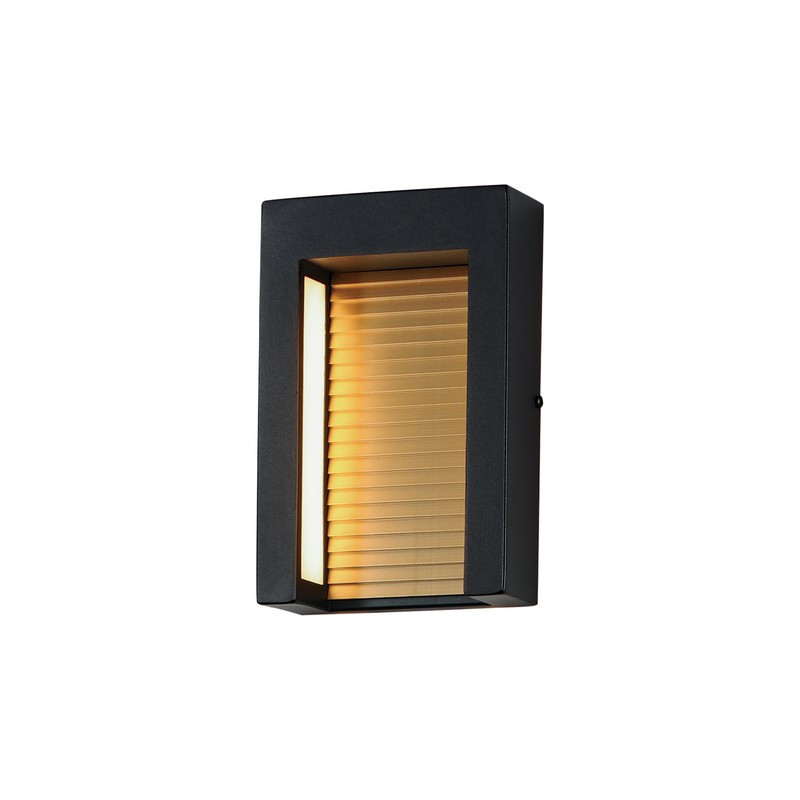 ET2 E30102-BKGLD ALCOVE 6 1/2 INCH LED WALL-MOUNT WALL SCONCES - BLACK AND GOLD