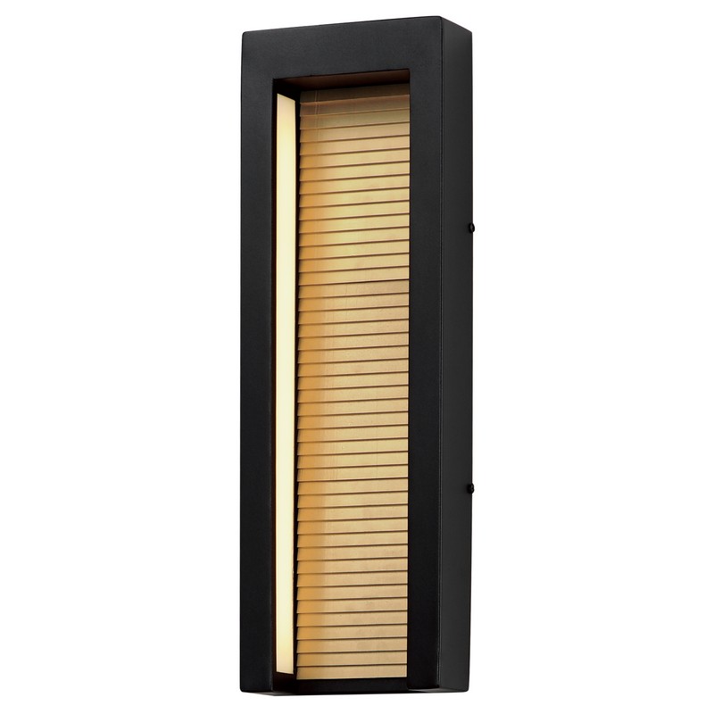 ET2 E30106-BKGLD ALCOVE 6 1/2 INCH LED WALL-MOUNT WALL SCONCES - BLACK AND GOLD