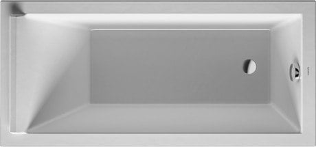 DURAVIT 700331000000090 STARCK NEW 59 X 27-1/2 INCH RECTANGLE BASE BATHTUB, BUILT-IN OR FOR PANEL, WITH ONE BACKREST SLOPE