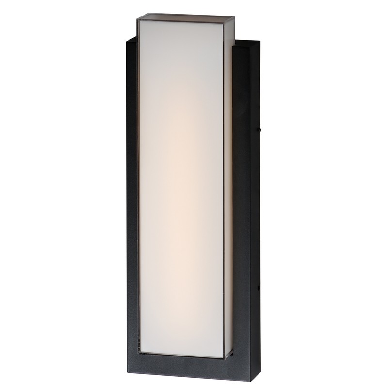 ET2 E30186-01BK TOWER 8 INCH LED WALL-MOUNT WALL SCONCES - BLACK
