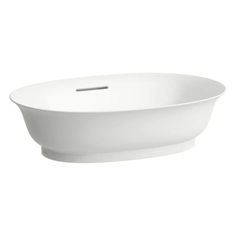 LAUFEN H8128531091 THE NEW CLASSIC 21 5/8 INCH OVAL BOWL WASHBASIN WITH OVERFLOW CHANNEL