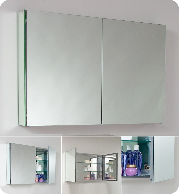FRESCA FMC8010 LARGE 39.5 INCH BATHROOM MEDICINE CABINET WITH MIRRORS