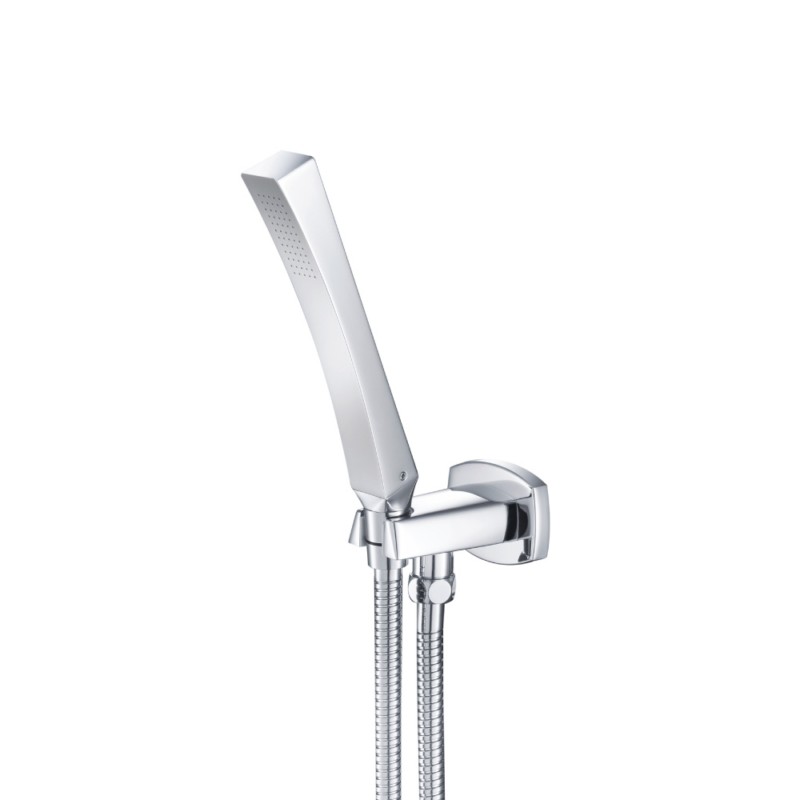 ISENBERG 240.1026 1.25 INCH HAND SHOWER SET WITH WALL ELBOW, HOLDER AND HOSE