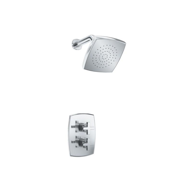 ISENBERG 240.7000 SERIE 240 SHOWER SET WITH SHOWER HEAD, THERMOSTATIC VALVE AND TRIM