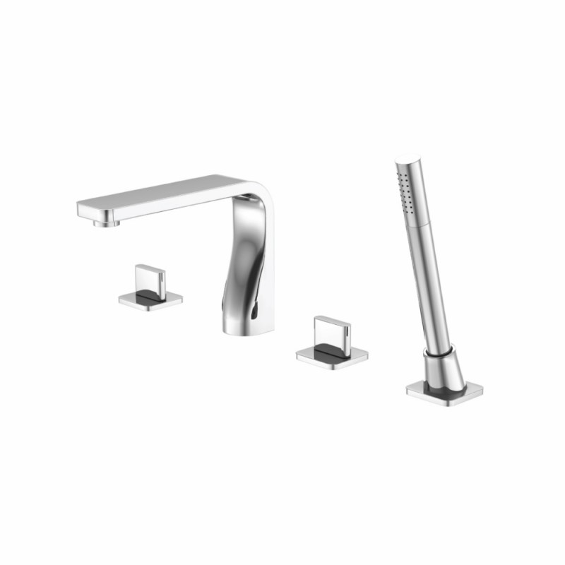 ISENBERG 260.2400 SERIE 260 4 HOLE DECK MOUNTED ROMAN TUB FAUCET WITH HAND SHOWER