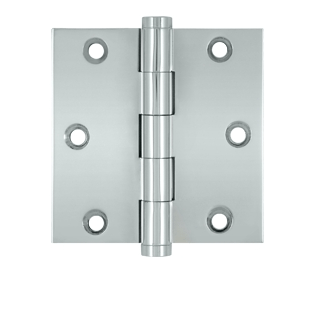 Deltana DSB353-R Residential Solid Brass 3 1/2-Inch x 3 1/2-Inch Square Hinge 