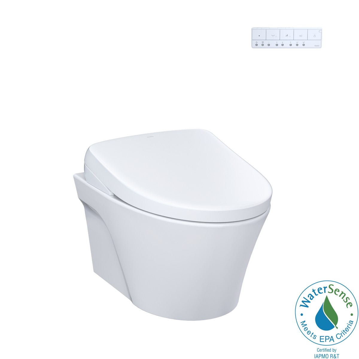 TOTO CWT4264726CMFG#MS WASHLET+ AP WALL-HUNG DUAL FLUSH ELONGATED TOILET WITH WASHLET S7 BIDET SEAT AND 0.9 AND 1.28 GPF DUO FIT IN-WALL TANK SYSTEM IN MATTE SILVER
