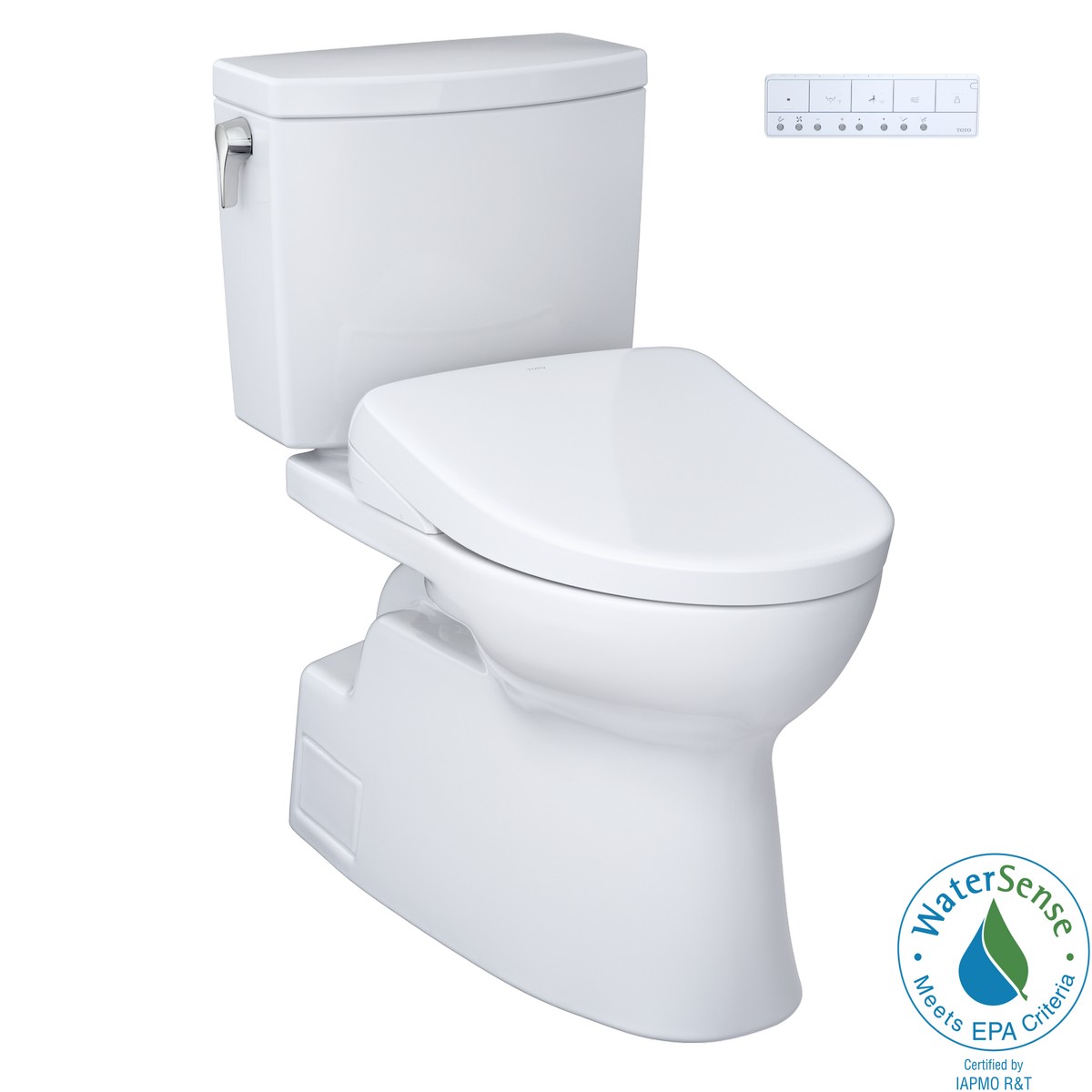 TOTO MW4744736CUF#01 WASHLET+ VESPIN II 1.0 GPF TWO PIECE ELONGATED TOILET WITH WASHLET+ S7A BIDET SEAT IN COTTON WHITE