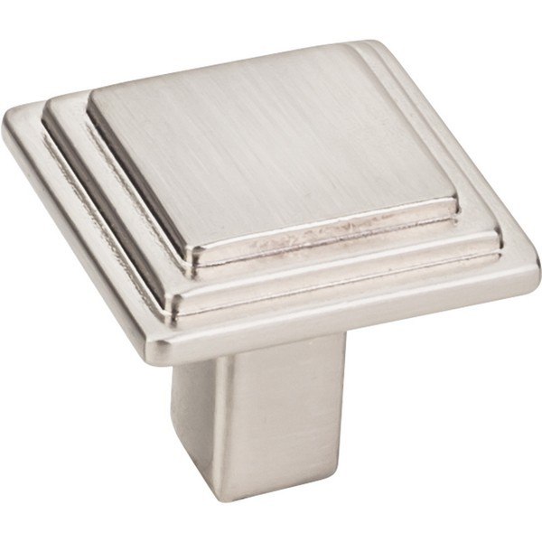 HARDWARE RESOURCES 351 ELEMENTS CALLOWAY COLLECTION 1-1/8 INCH OVERALL LENGTH STEPPED SQUARE CABINET KNOB