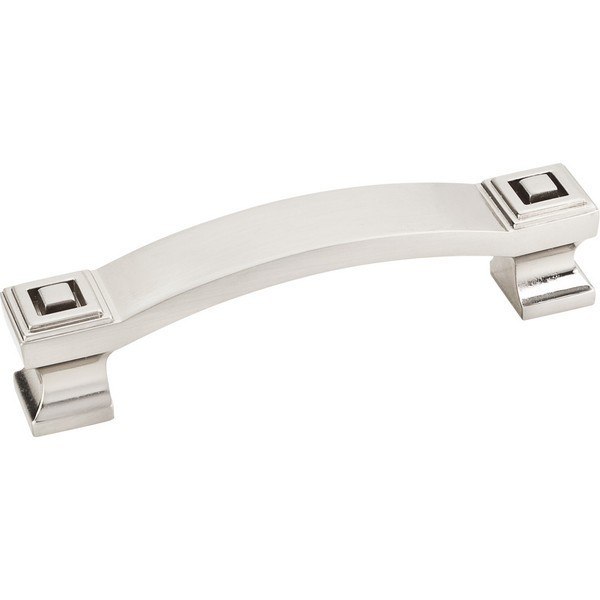 HARDWARE RESOURCES 585-96 JEFFREY ALEXANDER DELMAR COLLECTION 4-1/2 INCH OVERALL LENGTH ZINC DIE CAST SQUARE CABINET PULL
