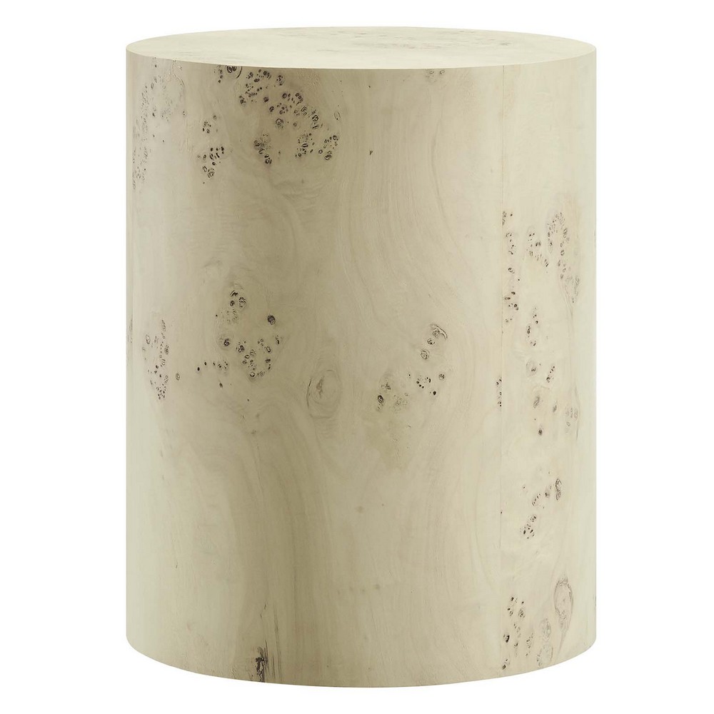 MODWAY EEI-6271 COSMOS 16 INCH ROUND BURL WOOD SIDE TABLE