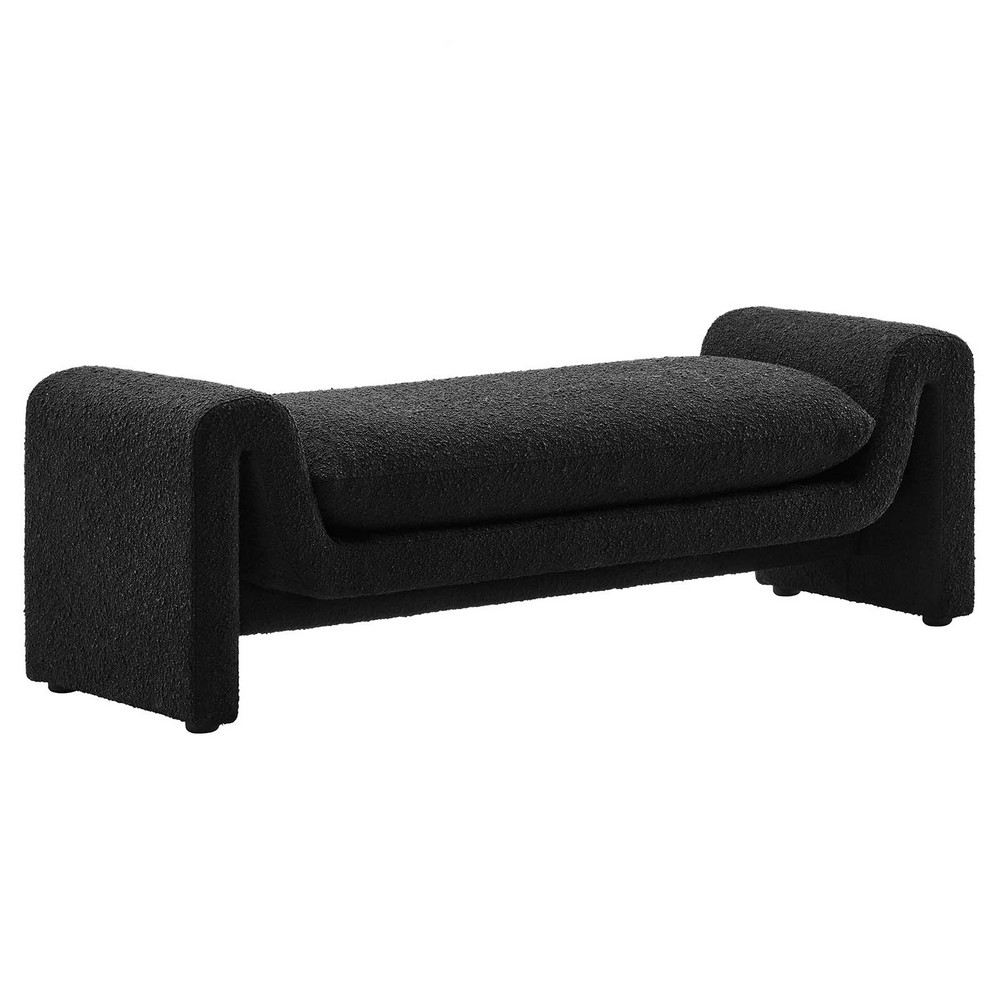 MODWAY EEI-6379 60 INCH BOUCLE FABRIC BENCH