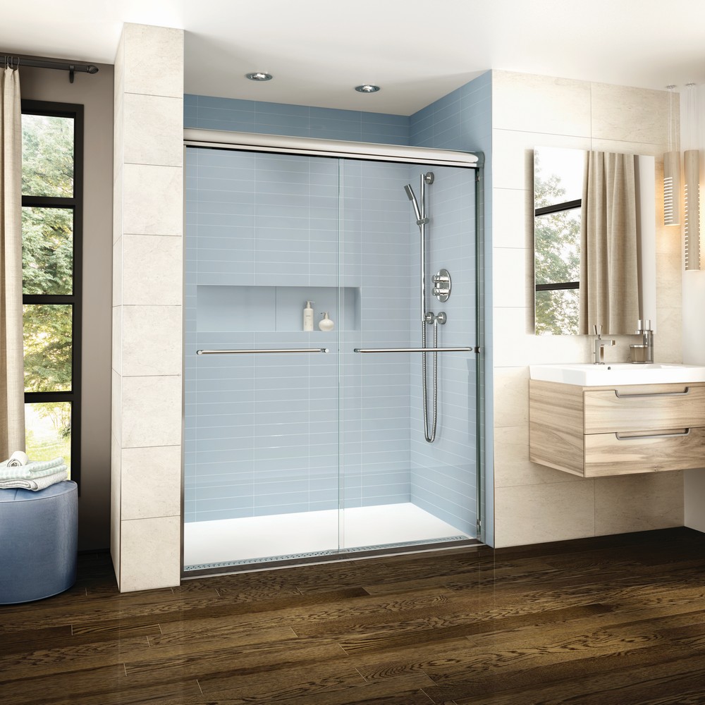 FLEURCO CLS172-40 CORDOBA PLUS 68-72 W X 75 H INCH SLIDING OR BYPASS IN-LINE SHOWER DOOR