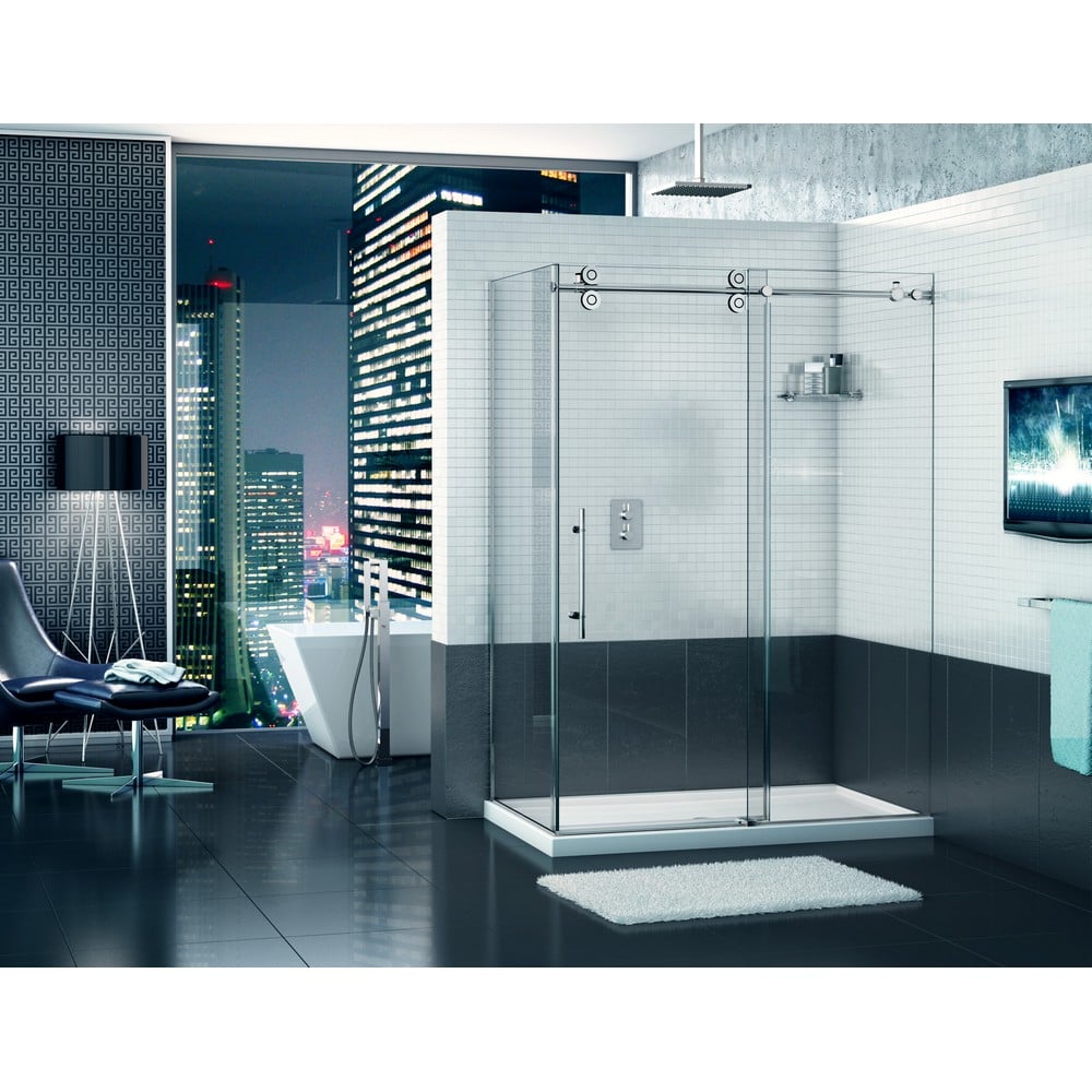 FLEURCO KTAS24536-40 SELECT KINETIK KTPR 45-47 W X 79 H INCH SLIDING OR BYPASS 2-SIDED SHOWER DOOR