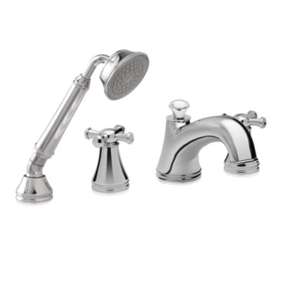 TOTO TB220S VIVIAN DECK-MOUNT TUB FILLER TRIM WITH CROSS HANDLES AND HANDSHOWER