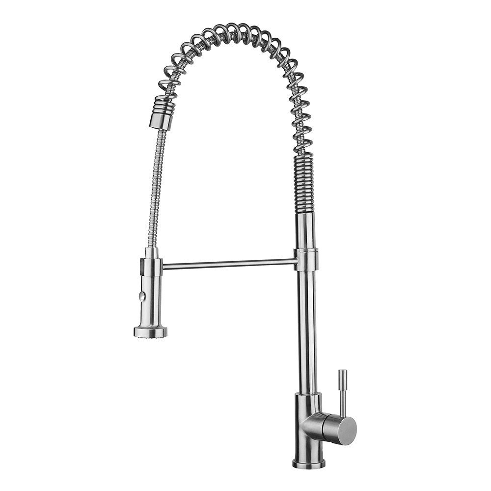WHITEHAUS WHS1634-SK WATERHAUS COMMERCIAL SINGLE-HOLE FAUCET WITH FLEXIBLE PULL-DOWN SPRAY HEAD