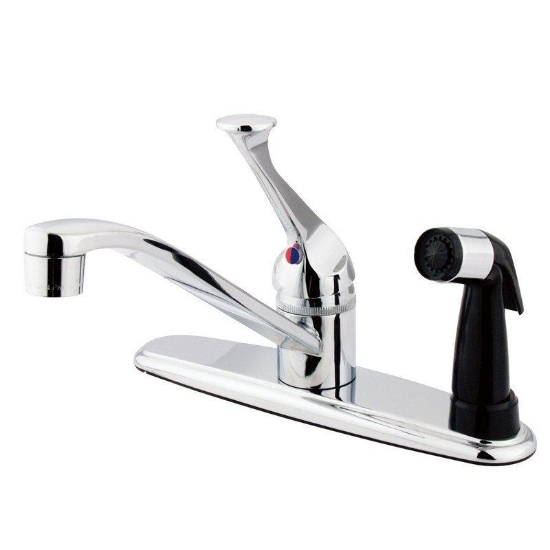 KINGSTON BRASS KB573 CHATHAM SINGLE-HANDLE 8-INCH CENTERSET KITCHEN FAUCET WITH SPRAYER